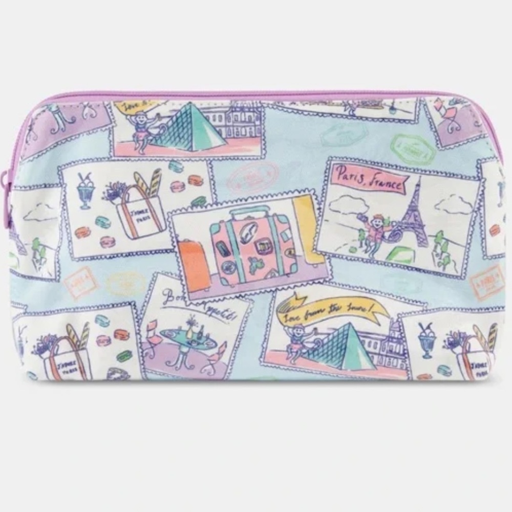 NWT Roller Rabbit Paris Monkey Makeup Bag Size Large *SOLD OUT*